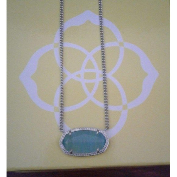 Kendra Scott Blue Silver Dylan Pendant Necklace - Picture 2 of 3